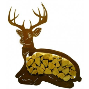 Liggend hert houtopslag, roest design