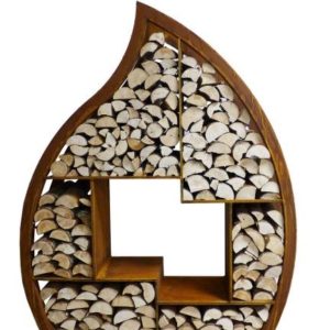 Vlam houtopslag, roest design