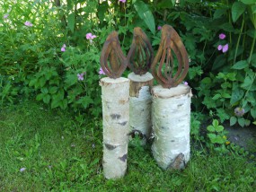 Vlammen Illusie in drie verschillende maten, roest design