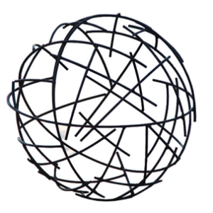 Draadkogel, roest design