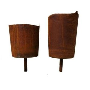 Potten met onregelmatige afwerking, tuinsteker, roest design