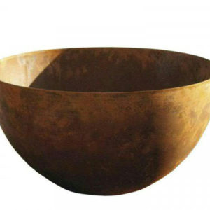 Halfronde schaal, roest design