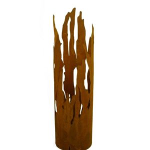 Windlicht drijfhout look om neer te zetten, roest design