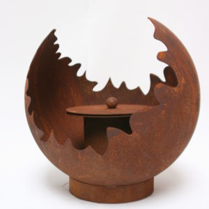 Deko vuurkogel, roest design