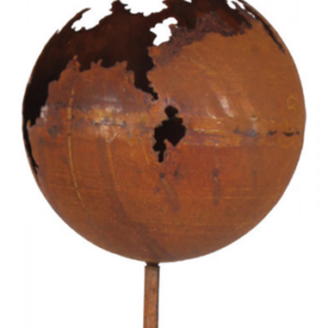 Vuurkogel met scheuren voorzien van korte buis, roest design