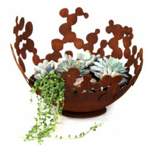 Bubbel schaal, roest design