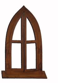 Decoratief raam met uitzicht, roest design