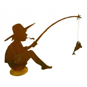 Visser op plaat, roest design