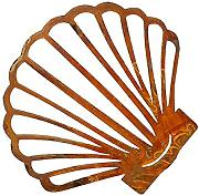 Jacobsschelp om op te hangen, vlak, roest design