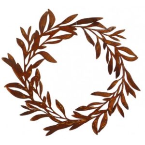 Olijvenkrans om op te hangen, roest design