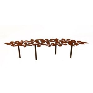 Tafeldecoratie bloemen, roest design