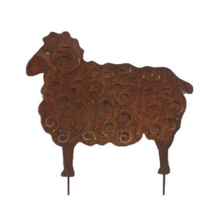 Schaap met grondsteker, roest design