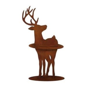 Hertentafel met ovaal blad in het midden, roest design