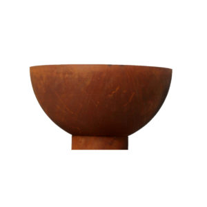 Schaal halfrond voorzien van standaard ring, roest design