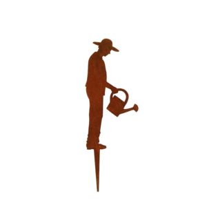 Tuinman met gieter, roest design