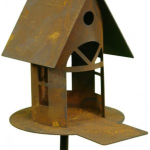 Vogelhuisje tuinsteker, roest design