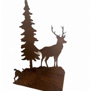 Decoratieve theelichthouder met wild familie, roest design