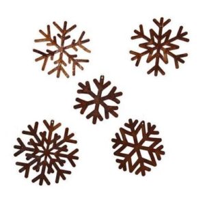 Sneeuwvlok om op te hangen, groot, roest design