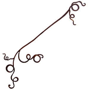 Krullen-reageerbuis houder voor het omwikkelen van flessen of takken, roest design