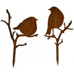 Vogel op tak groot, roest design