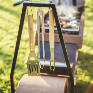 Bestekhouder voor barbecue motorfiets, roest design