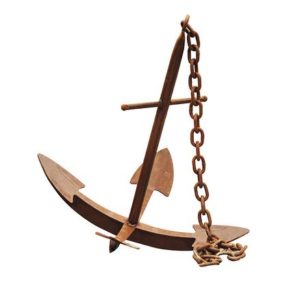 Decoratief anker groot, roest design