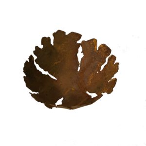 Mini schaal met scheuren, tuinsteker, roest design