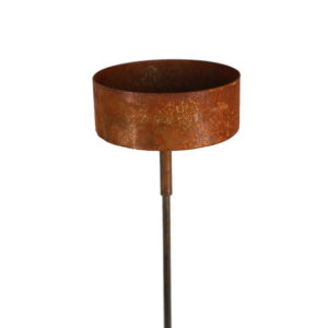 Windlichthouder inclusief glas, tuinsteker, roest design