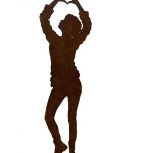 Jongedame met hart, roest design