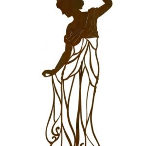 Sierlijke dame B, op plaat, roest design