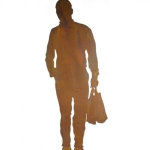 Mannenfiguur levensgroot, roest design