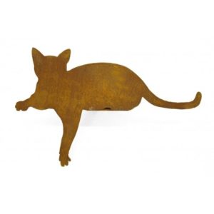 Decoratieve liggende kat, roest design