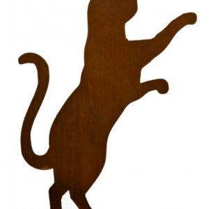 Nieuwsgierige kat op plaat, roest design