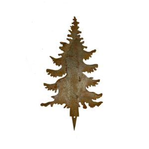 Kerstboom nr 2 - 21 cm hoog, ministeker, roest design