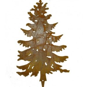 Kerstboom nr 5 - 25 cm hoog, ministeker, roest design