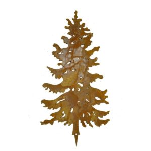 Kerstboom nr 4 - 23 cm hoog, ministeker, roest design