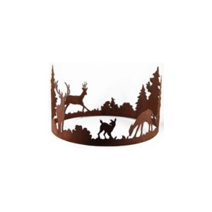 Decoratieve ring met bos tafereel, roest design