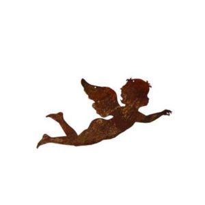 Schattige vliegende engel om op te hangen, roest design