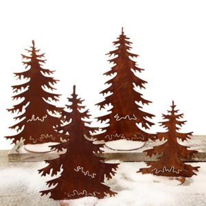 kerstboom op plaat, roest design