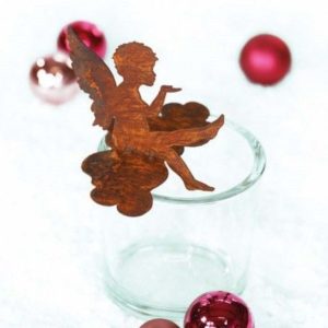 Schattige engel op een wolk, roest design