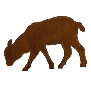 Grazend lam, vlak, roest design