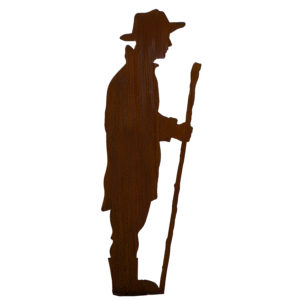 Levensgrote schaapsherder, vlak, roest design