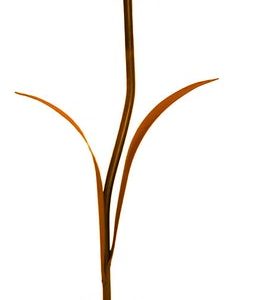 Decoratieve bloem anemoon klein voorzien van één glazen bloem, roest design