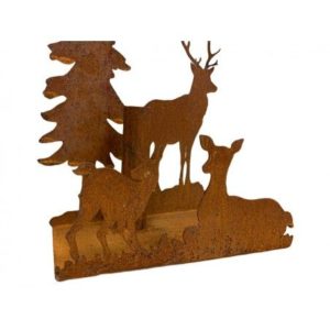 Decoratieve kaarsenhouder met wild familie, roest design