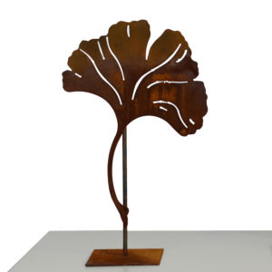 Ginkgo blad enkel, op plaat, roest design