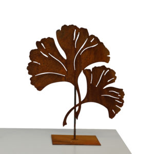 Ginkgo bladeren op plaat, roest design