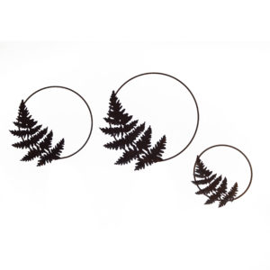 Varen ornament in ring, om op te hangen, roest design