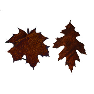 Herfstbladeren, drie verschillende uitvoeringen, om op te hangen, roest design