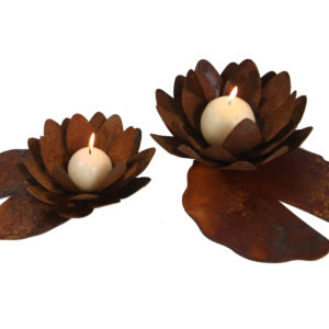 Waterlelie op blad, roest design