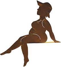 Badende schoonheid zittend, roest design